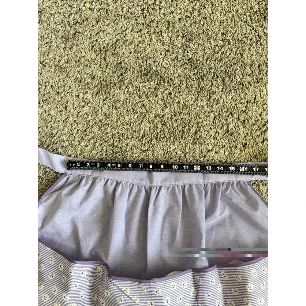 Vtg‎ Reversible Half Apron Lilac Floral Hostess Apron 1950s byArtistic Creations